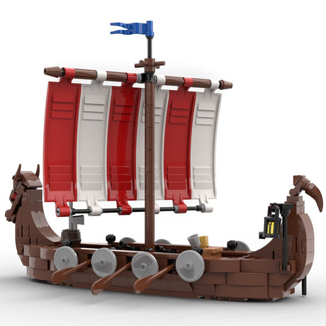 MOC - 98225 das Wikinger - Langschiff - LesDiy - Klemmbausteine