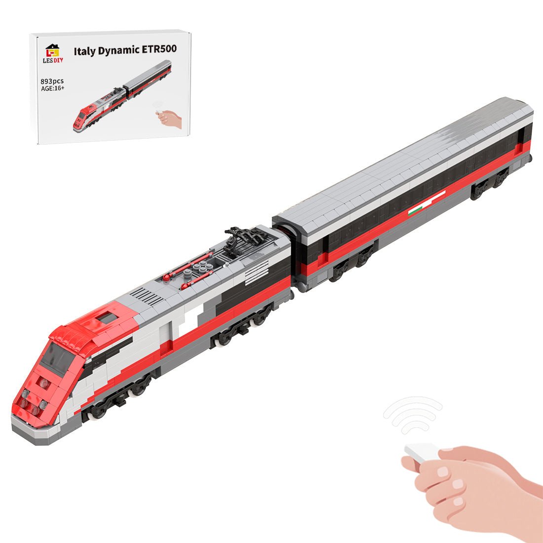 MOC ETR 500 Italian Train Klemmbausteine - LesDiy - Klemmbausteine