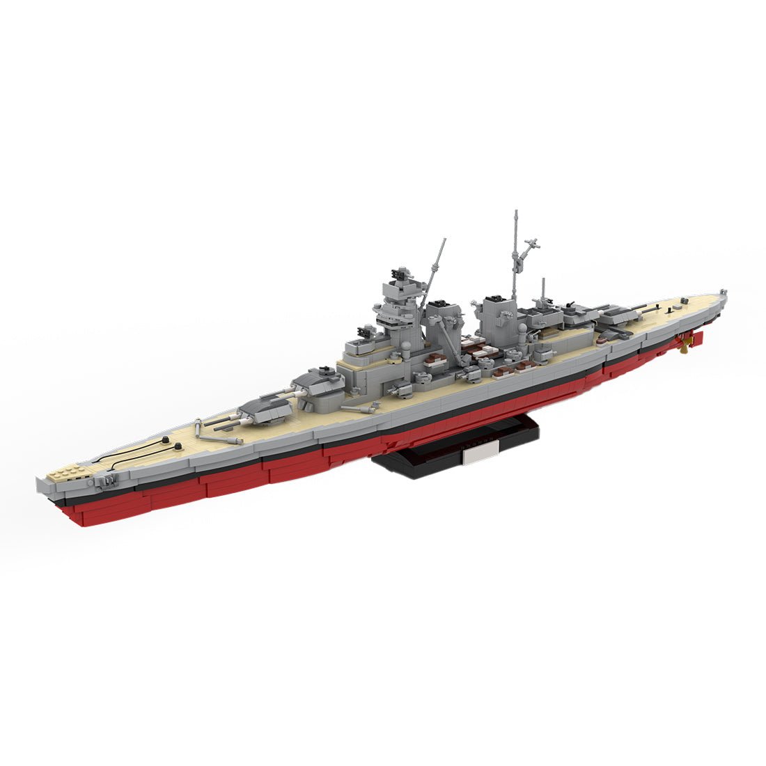 MOC Friedrich der Große Militärisches Seeschlachtschiff klemmbausteine - Scale 1:300 - LesDiy - Klemmbausteine