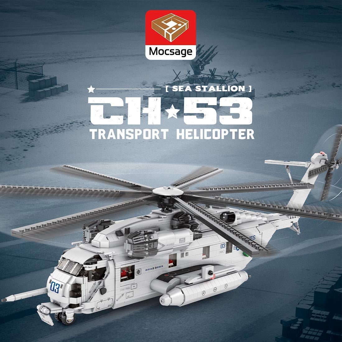 Mocsage MOC - 127265 CH - 53E Super Stallion 1/35 Klemmbausteine - LesDiy - Klemmbausteine