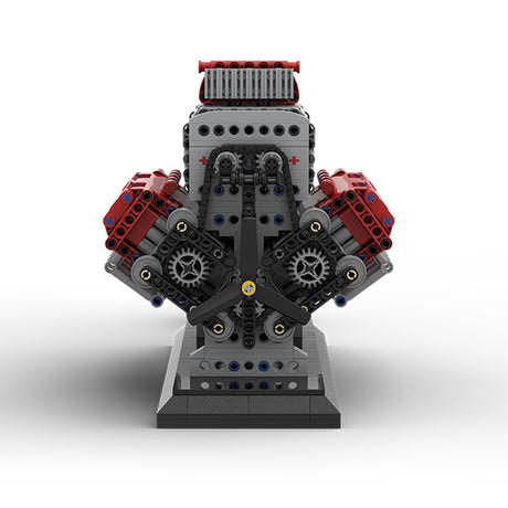 Mocsage MOC - 171732 Crossplane V8 Engine with Supercharger & removable Cover Klemmbausteine - LesDiy - Klemmbausteine