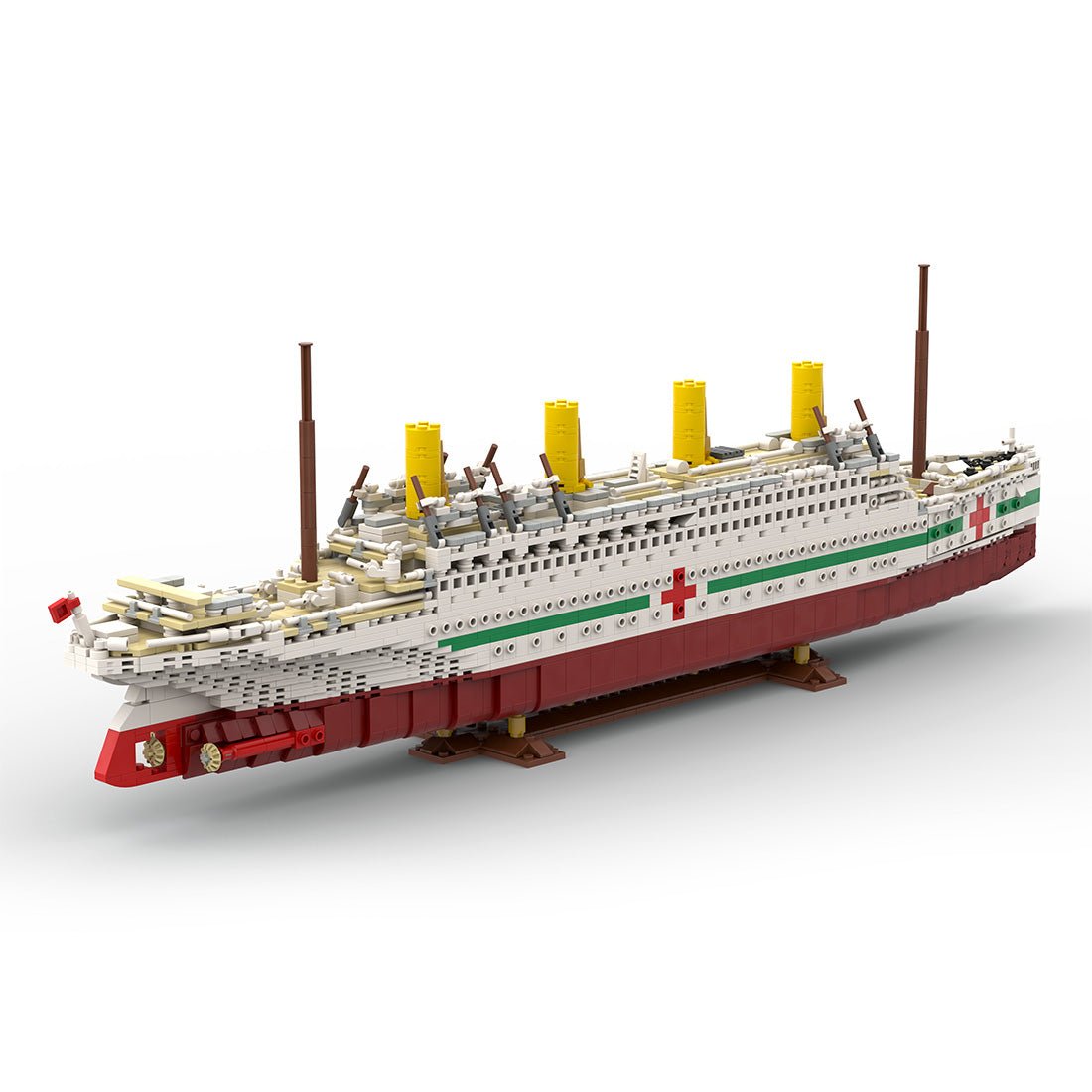 Modernes medizinisches Schiff der HMHS Britannic im Maßstab 1 - 400 Klemmbausteine - LesDiy - Klemmbausteine