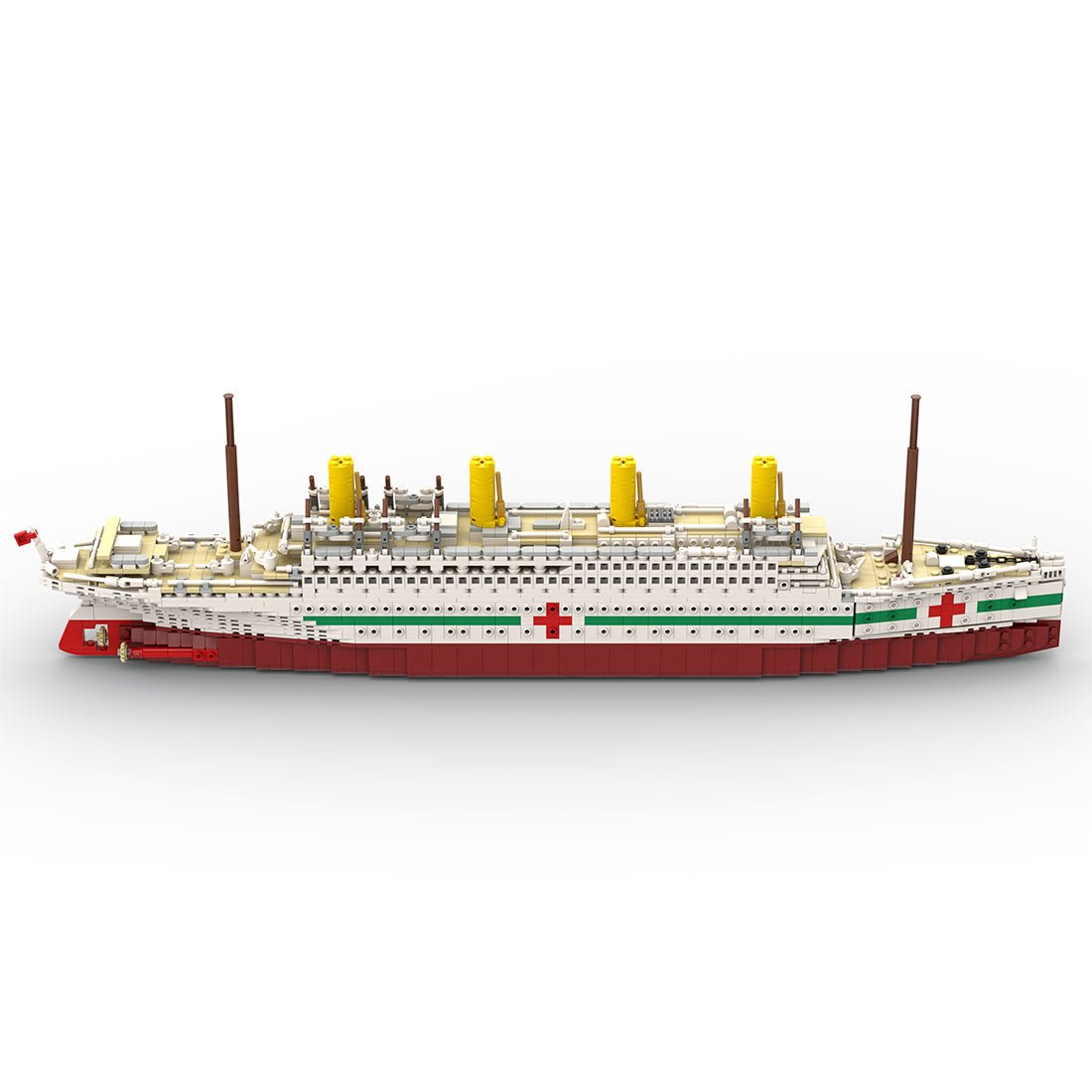 Modernes medizinisches Schiff der HMHS Britannic im Maßstab 1 - 400 Klemmbausteine - LesDiy - Klemmbausteine