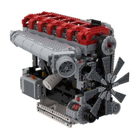 RB30 - V4 - 3.0L Reihensechszylinder - Viertakt - Benzinmotor Klemmbausteine - LesDiy - Klemmbausteine