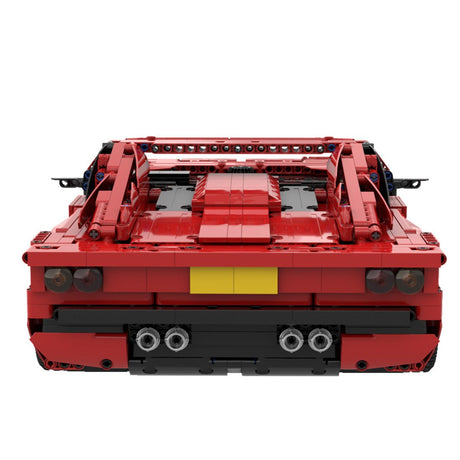 Roter Sportwagen Modell Roadster Klemmbausteine - LesDiy - Klemmbausteine