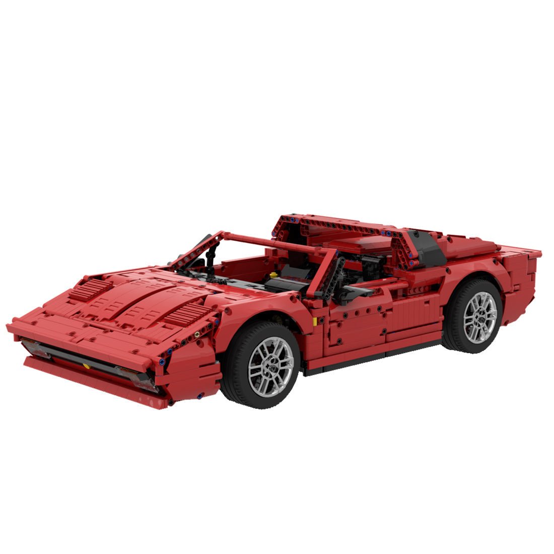 Roter Sportwagen Modell Roadster Klemmbausteine - LesDiy - Klemmbausteine