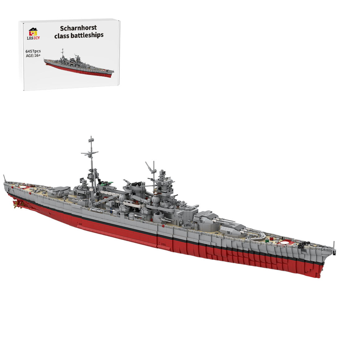 Scharnhorst Class Battleship Klemmbausteine - LesDiy - Klemmbausteine