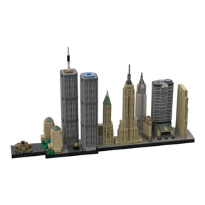 Skyline von New York Manhattan im Maßstab 1/2000 Klemmbausteine - LesDiy - Klemmbausteine
