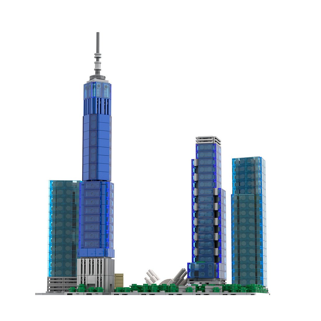 The New World Trade Center 1:2000 Klemmbausteine - LesDiy - Klemmbausteine