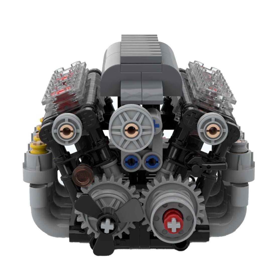 V8 - Motor mit Gearbox Tech Engine Klemmbausteine - LesDiy - Klemmbausteine