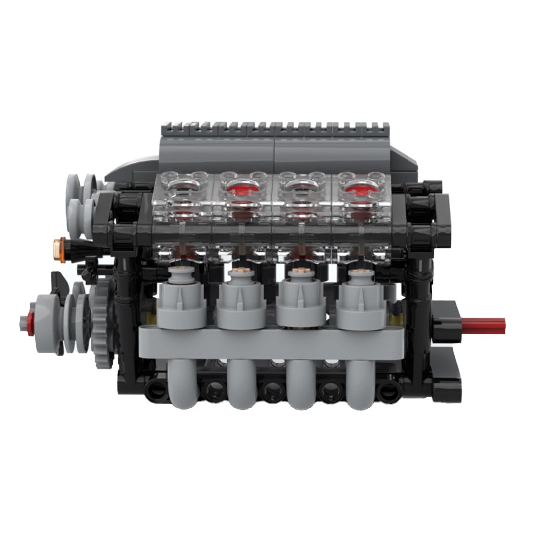V8 - Motor mit Gearbox Tech Engine Klemmbausteine - LesDiy - Klemmbausteine