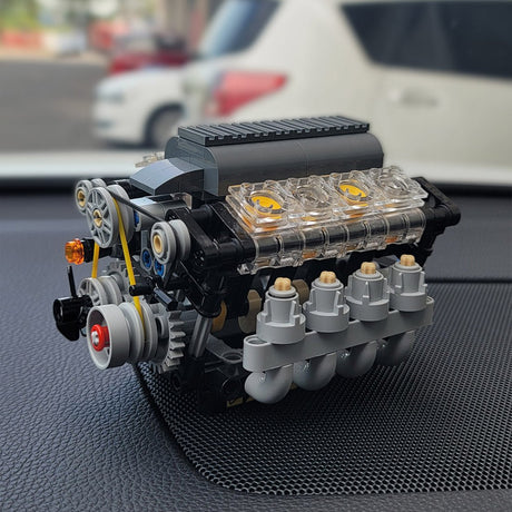 V8 - Motor mit Gearbox Tech Engine Klemmbausteine - LesDiy - Klemmbausteine